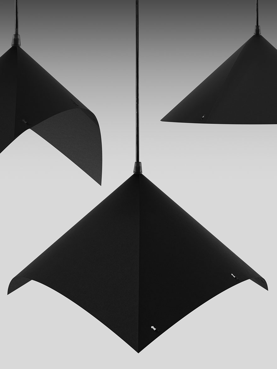 Stapleless: lámparas de papel sin estructura por Penadés