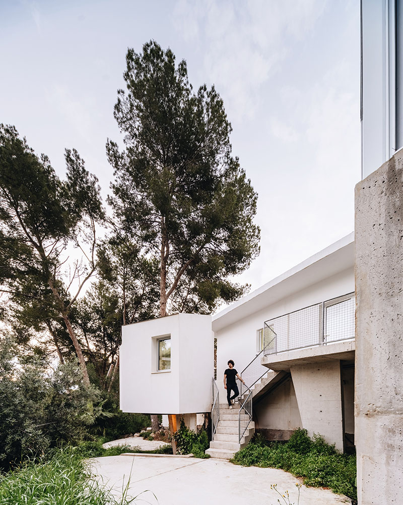 Prótesis brutalistas en Casa PB16 por Especie Arquitectura