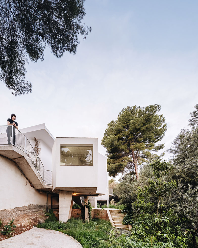 Prótesis brutalistas en Casa PB16 por Especie Arquitectura