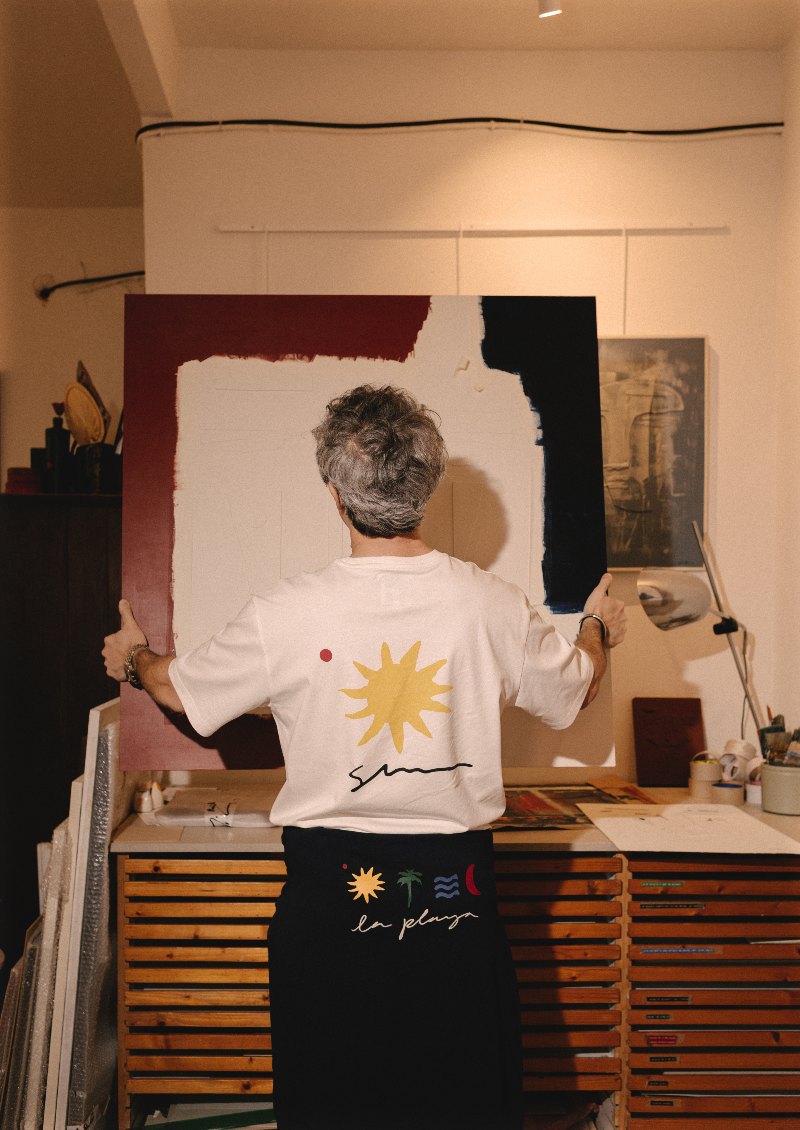 Jimmy Milán dibuja en la ropa de Boston cómo es el verano