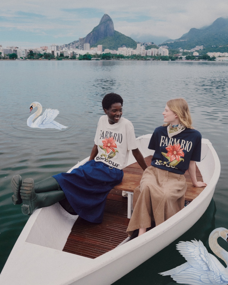 Farm Rio lleva las chaquetas de Barbour al trópico