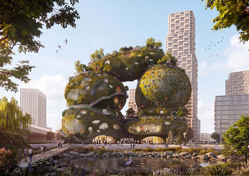 Mvrdv levantará una montaña para el proyecto Shift Embassy