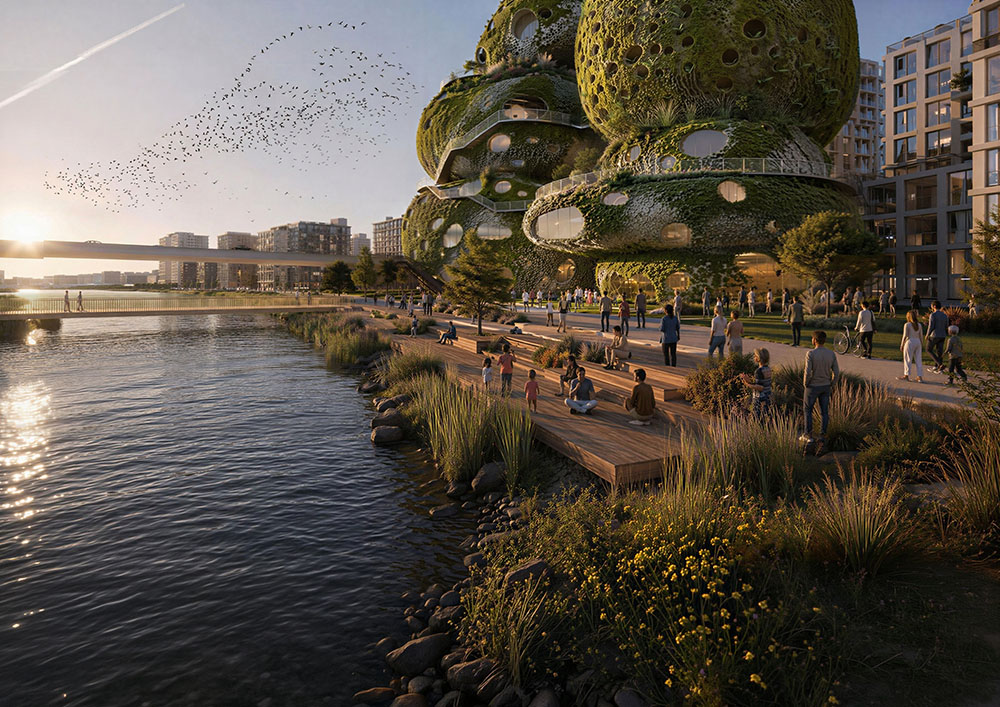 Mvrdv levantará una montaña para el proyecto Shift Embassy