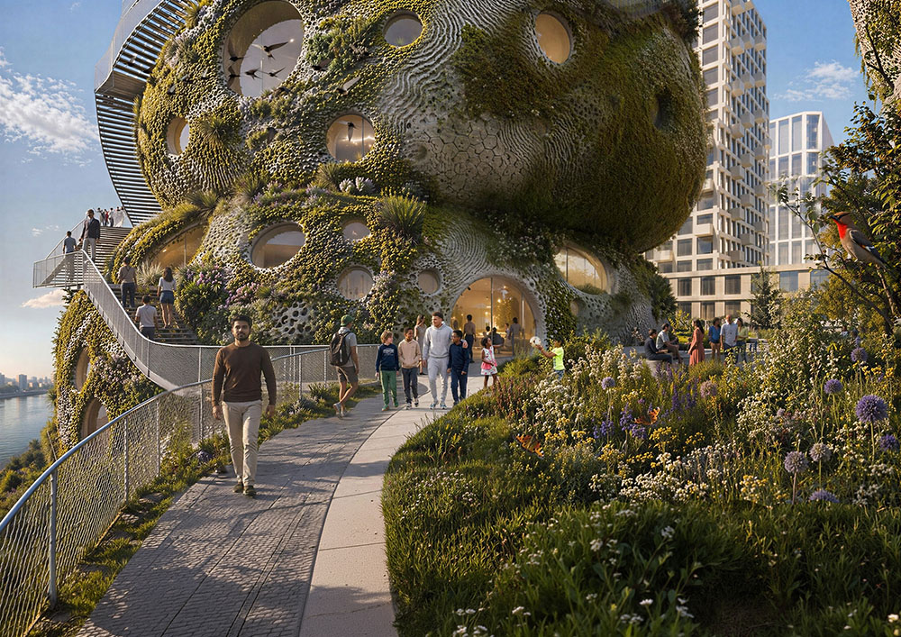 Mvrdv levantará una montaña para el proyecto Shift Embassy