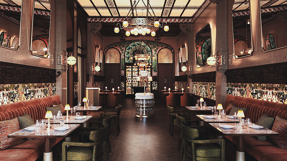 Interior del comedor de Fonda España