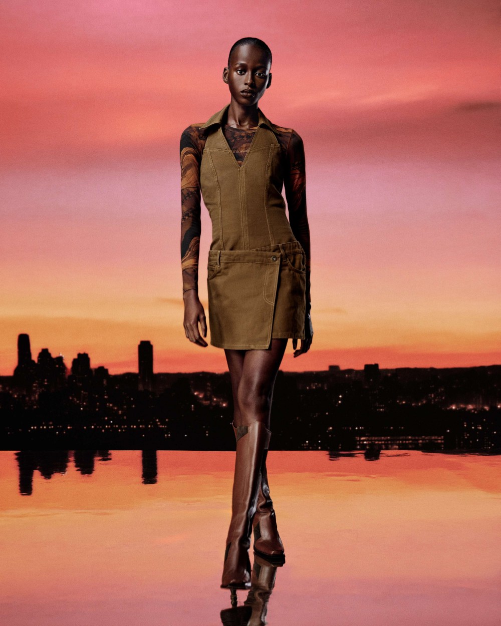 Ahluwalia AW26: las relaciones trenzadas con colores fríos