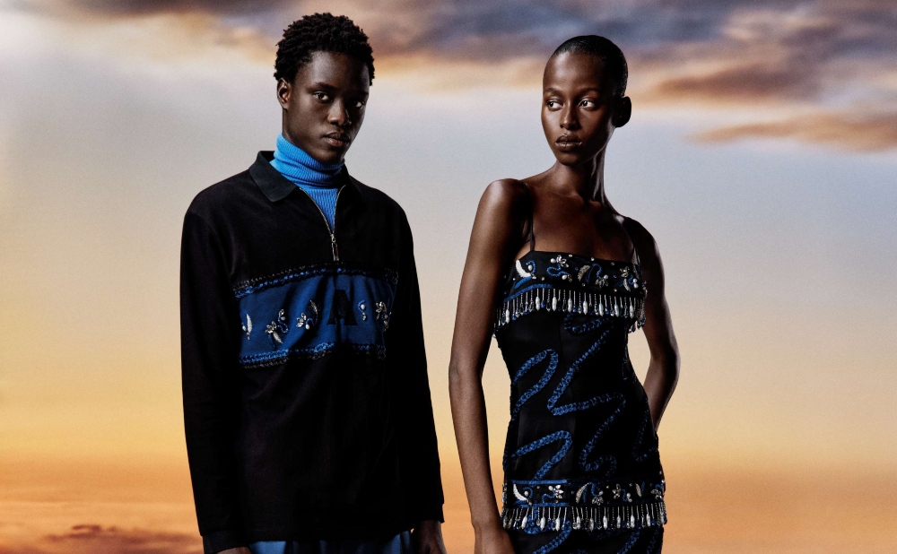 Ahluwalia AW26: las relaciones trenzadas con colores fríos