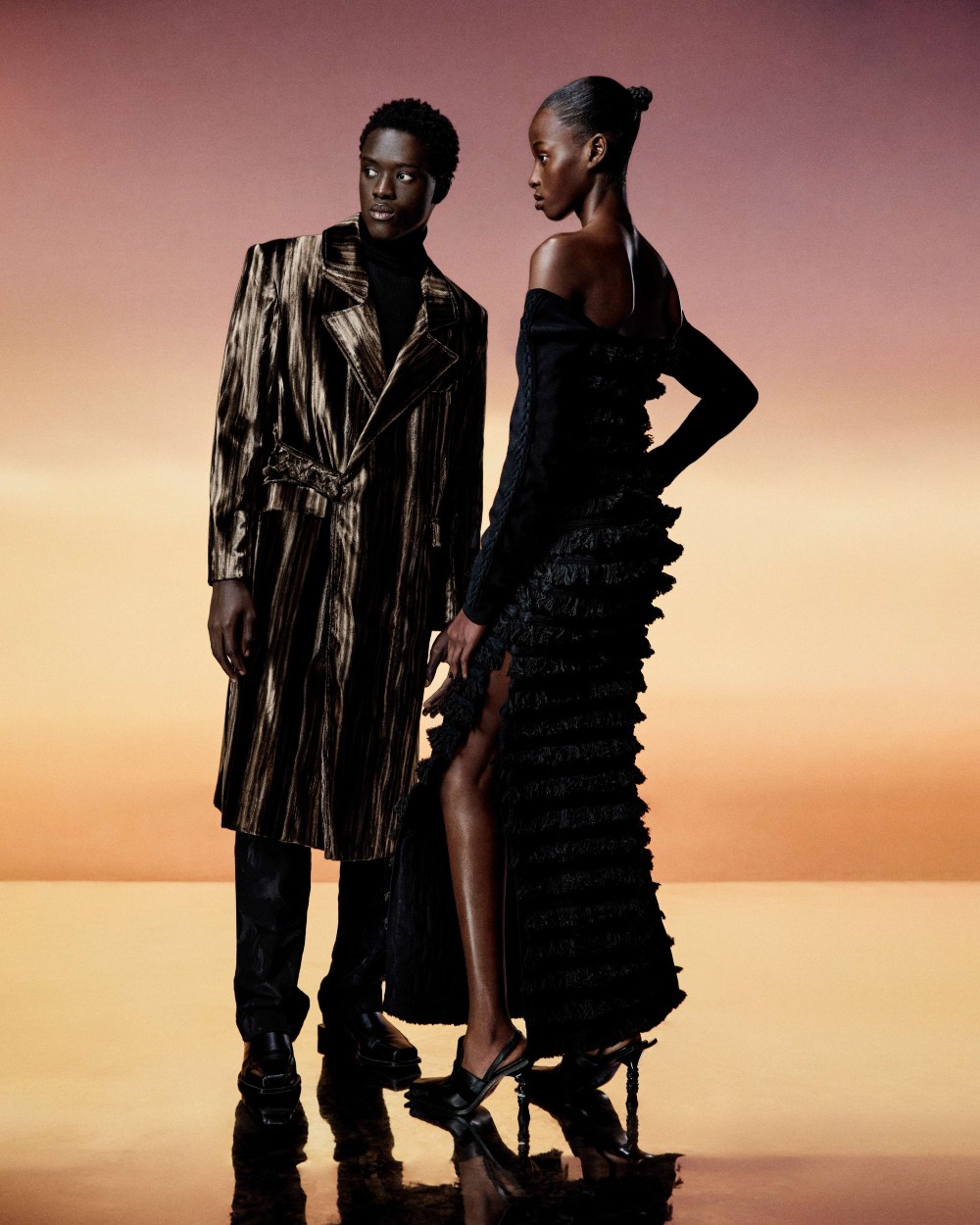 Ahluwalia AW26: las relaciones trenzadas con colores fríos