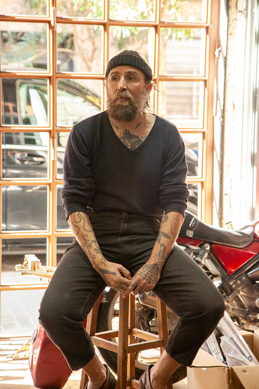 Gori de Palma, del taller de costura al taller de motos