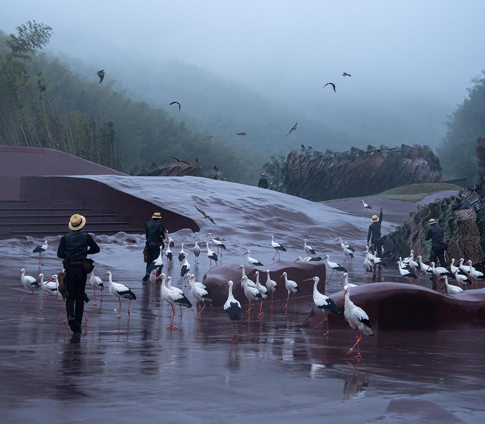 El land-art de GOA en Wuxi, China, es para los pájaros