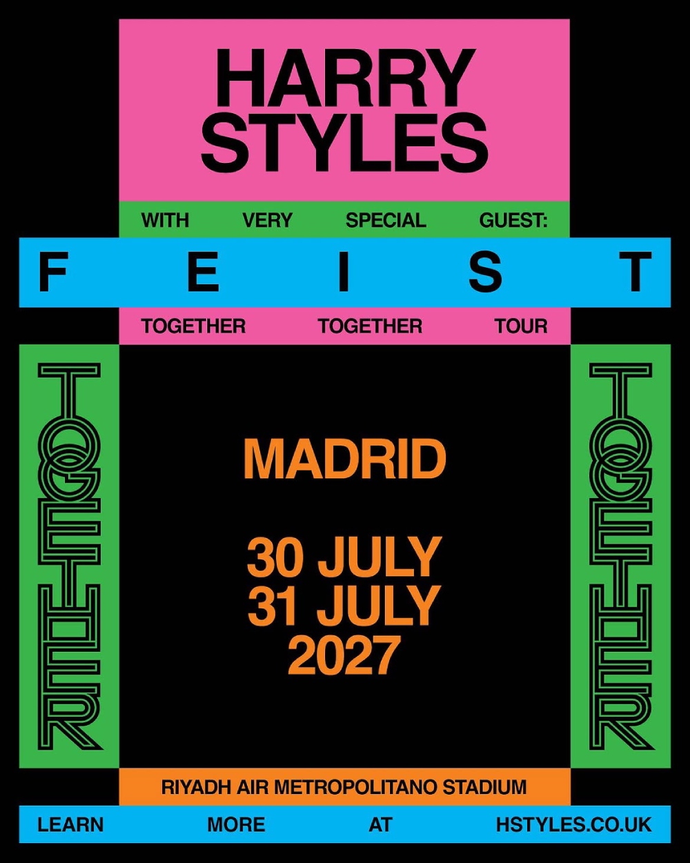 Harry Styles dará dos conciertos en Madrid en 2027