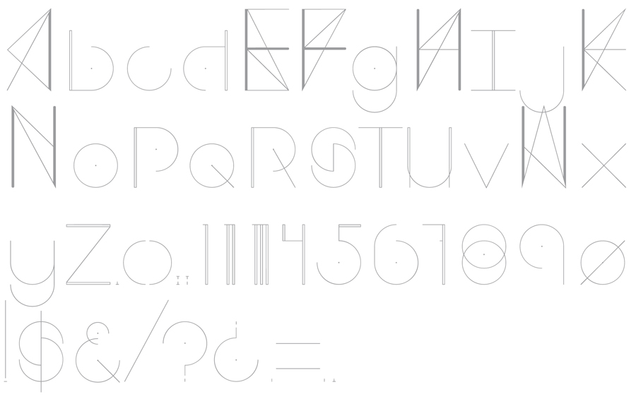 Tipografía gratuita Amfe: una tipo que parece hecha de hilo.