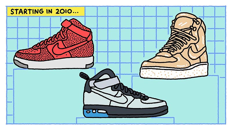 La historia de las zapatillas Nike Air Force 1