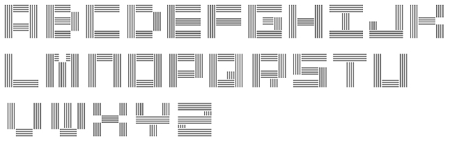 Tipografía gratuita Icon: una tipografía hecha con múltiples trazos.