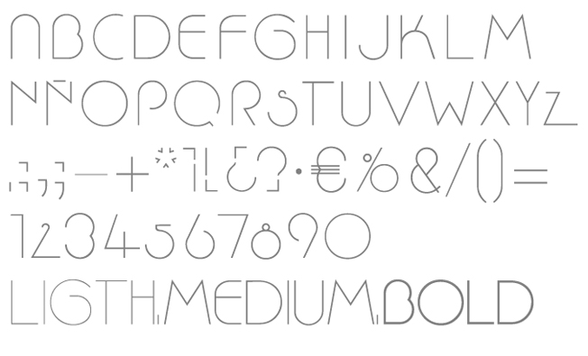 Tipografía gratuita Nico: una fuente muy redonda.