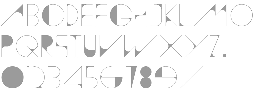 Tipografía gratuita Polar: una fuente de contrastes en los grosores de las líneas.