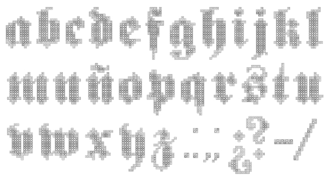 Tipografía gratuita Puntogotic: una tipo inspirada en el gótico.